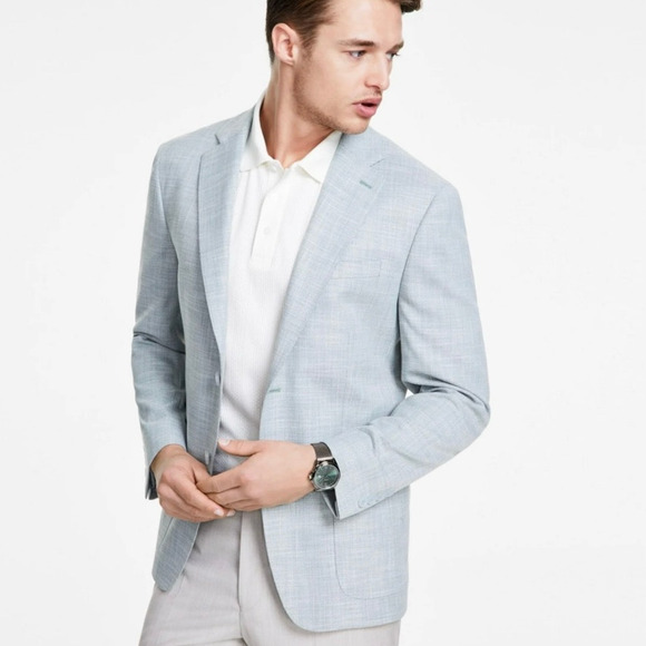 NWT $295 Calvin Klein X-Slim Fit Blazer, Mint Green, Men’s 40L - Picture 2 of 7